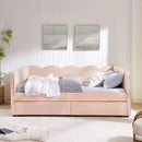 Queen Size Cozy Gingham Daybed with Two Storage Drawers and USB Port by HouseOfZazla