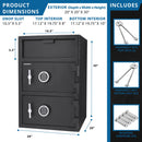 Digital Keypad 2 Lock Depository Safe 1 6 2 Cubic Ft - Black by HouseOfZazla