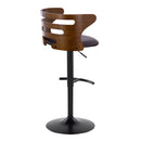 Cosi - Mid Century Modern Adjustable Barstool With Swivel With Rounded T Footrest (Set of 2) by HouseOfZazla