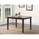 Ingeborg - 5 Piece Dining Set - Black Synthetic Leather & Espresso by Unique Piece Furniture