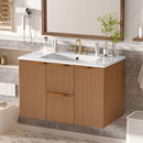 Modern Wall Mounted Bathroom Vanity, Soft Close Doors by HouseOfZazla