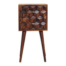 Mini Cube Carved 2 Drawer Nightstand by HouseOfZazla
