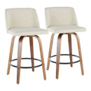 Toriano - Mid-Century Modern Counter Stool (Set of 2) by HouseOfZazla
