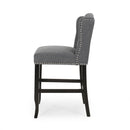 Vienna Fabric Tufted Counter Stool With Nailhead Accents (Set of 2) by HouseOfZazla