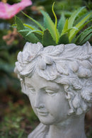 Cement Bust Wall Planter Indoor Outdoor Home Garden Decor, 8 - Gray by HouseOfZazla