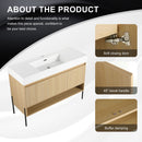 Modern Bathroom Vanity Combo With Single Resin Sink And Storage Cabinet by HouseOfZazla