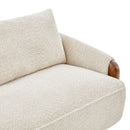 75 In. Curved Boucle Upholstered Sofa