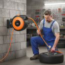 HOMCOM Retractable Air Hose Reel with Auto Rewind and Swivel Bracket by HouseOfZazla