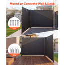Retractable Side Awning, 71" x 236" Patio Screen with Waterproof Polyester Fabric by HouseOfZazla
