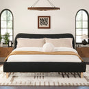 Roman - Curved Headboard Upholstered Platform Bed by Unique Piece Furniture
