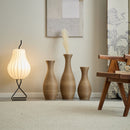 3 Piece Artificial Rattan Floor Vase Set Decorative Accent For Living Room, Hallway & Entryway, Ideal For Dried Or Silk Flower Arrangements - Beige by HouseOfZazla