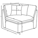 Greeley - 5 Piece Upholstered Modular Sectional Sofa - Ivory by HouseOfZazla