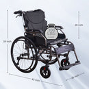 Premium Foldable Transport Wheelchair for Adults by HouseOfZazla