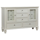 Cortina - 4 Piece Queen Bedroom Set With Ornate Panels And Storage - Cream White