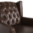 Amedou Contemporary Tufted Wingback Rocking Chair - Dark Brown by HouseOfZazla