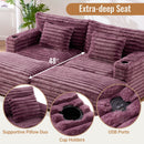 Oversized Double Chaise Lounge Sofa Bed With USB Ports And Cup Holders by Unique Piece Furniture
