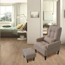 Living Room Sofa Single Chair And Ottoman, Modern Multi-Function Fabric Living Room Sofa Lounge Chair Bed And Stool. Soft Leisure Single Chair Adjustable Into 5 Angles With Sofa Bed by HouseOfZazla