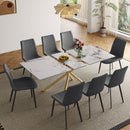 Modern Expandable Dining Table With Retractable Leaf With Chairs by HouseOfZazla