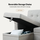 Lucca - Reversible Sleeper Sectional Sofa With Storage Chaise by Unique Piece Furniture