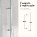 56-60"W x 72"H Frameless Single Sliding Shower Door by HouseOfZazla