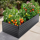 Metal Raised Garden Bed Outdoor 7.2x3.6x2 FT Galvanized Raised Garden Bed Kit by HouseOfZazla