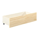 Natural Pine Finish 2pcs Storage Boxes with Caster Wheels