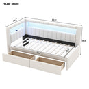 Upholstered Platform Bed With USB Ports And LED Belt by HouseOfZazla