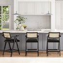 Milan - Modern Webbing Back Stool With Arms (Set of 3) by HouseOfZazla