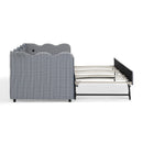 Gingham Daybed With USB Charging Port, Wave-Shaped Design by Unique Piece Furniture
