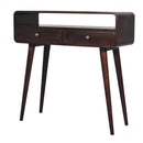 Solid Wood Curved Console Table by HouseOfZazla