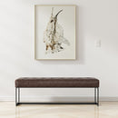 Penelope - Ottoman Bench With Genuine Leather Upholstery - Brown