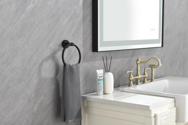 6 Piece Bathroom Towel Rack Set Wall Mount