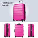 Hardshell Luggage Sets 2 Pieces + Bag Spinner Suitcase With Tsa Lock Lightweight 20" / 28" - Pink by HouseOfZazla