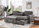 Estelle - Fabric Reversible Sleeper Sectional With Storage Chaise Drop-Down Table 2 Cup Holders And 2 USB Ports by HouseOfZazla