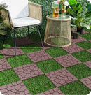 New Stone Texture 12" Patio Deck Tiles, 44pcs by HouseOfZazla