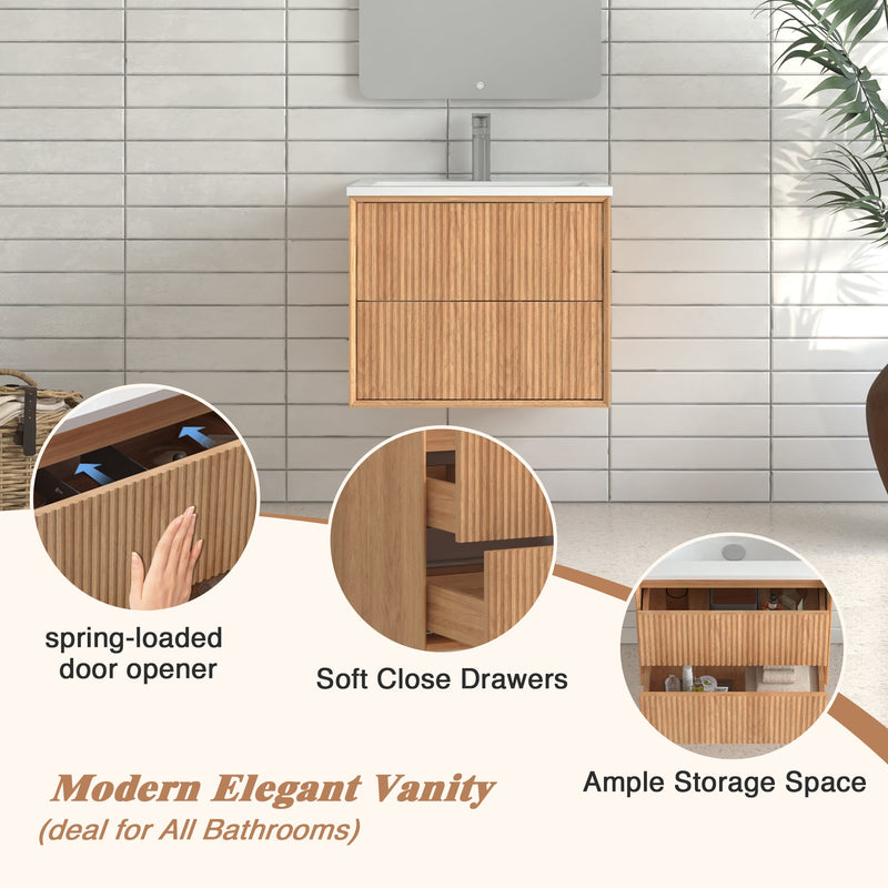 24" Floating Bathroom Vanity Set, photo 9 of 10
