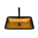 Gradient Tempered Glass Vessel Sink With Pop-Up Drain by HouseOfZazla