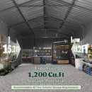 12x15FT Outdoor Metal Garage Shed