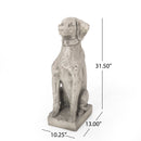 MGO Outdoor Dog Statue, Antique White by HouseOfZazla