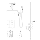 Dual Shower Head 10" Ceiling Mount Square Shower System With Rough In Valve - Matte Black by HouseOfZazla