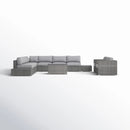 Wicker Sectional Seating Group With Cushions by Unique Piece Furniture