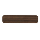 70" TV Stand With Ample Storage, Curved Corners - Dark Brown
