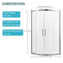 Framed Tub Shower Enclosure with Clear Tempered Glass by HouseOfZazla