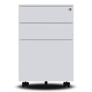3 Drawer Mobile File Cabinet with Lock Steel File Cabinet for Legal/Letter/A4/F4 Size, Fully Assembled Include Wheels, Home/ Office Design