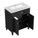 Bathroom Vanity With Ceramic Basin, Soft Close Door And Adjustable Shelves by HouseOfZazla