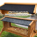 Chicken Nesting Box with Perch and Waterproof Roof