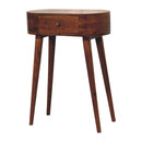 Solid Wood Mini Albion Chestnut Console, 1-Drawer, Nordic Legs