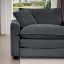 Modern Classic Fabric Single Chair Deep Seat Sofa With Pillow by HouseOfZazla