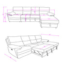 Kia - Sectional With Power And USB - Beige / Brown by HouseOfZazla
