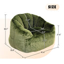 Beanbag Chair, Beanbag Sofa Chair With Armrests Stuffed High Density Foam by Unique Piece Furniture